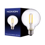 Noxion Pro Classic LED E27 Globe Fadenlampe Klar 95mm 8W 806lm - 827 Extra Warmweiß | Dimmbar - Ersatz für 60W