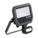 Ledvance Led-Scheinwerfer Aluminium Schwarz 17W 2400lm 100D - 840 Kaltweiß | IP65 - Bewegungs- Und Lichtsensor - Symmetrisch