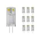 Mehrfachpackung 10x Noxion Bolt LED Capsule G4 0.9W 100lm - 830 Warmweiß | Ersatz für 10W